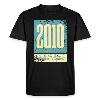 2010 Anniversaire de naissance Année de naissance - T-shirt Premium bio Homme - noir - Devant - Nico (187cm)