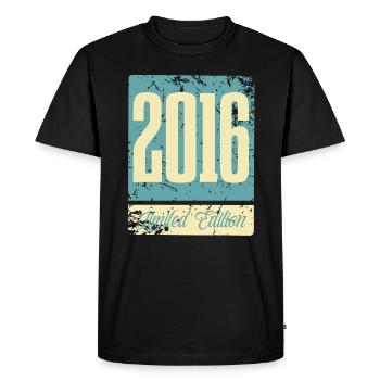 2016 Anniversaire de naissance Année de naissance - T-shirt Premium bio Homme - noir - Devant - Nico (187cm)