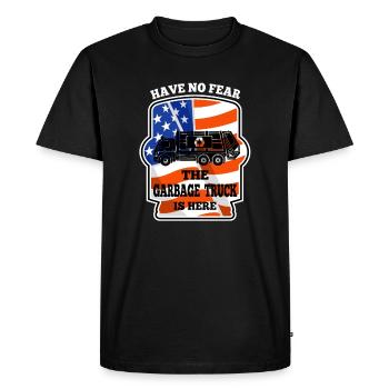 N’ayez pas peur Le camionneur de déchets est ici Camionneur de déchets - T-shirt Premium bio Homme - noir - Devant - Nico (187cm)