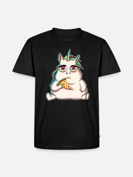 Unicorn Pizza - Men's Premium Organic T-Shirt - black