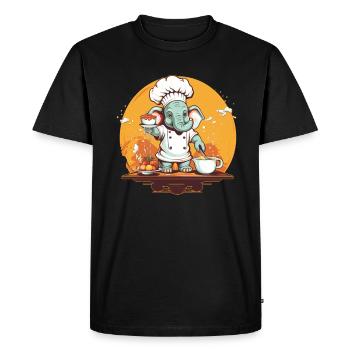 Boiling elephant - Men's Premium Organic T-Shirt - black - Front - Nico (187cm)