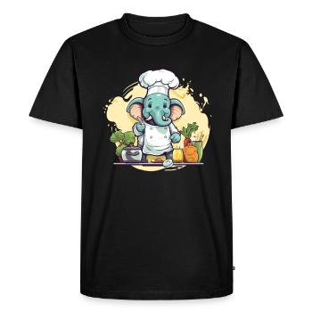 Elefantenkoch - Männer Premium Bio T-Shirt - Schwarz - Vorne - Nico (187cm)