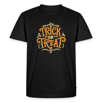 Trick or Treat - Men's Premium Organic T-Shirt - black - Front - Nico (187cm)