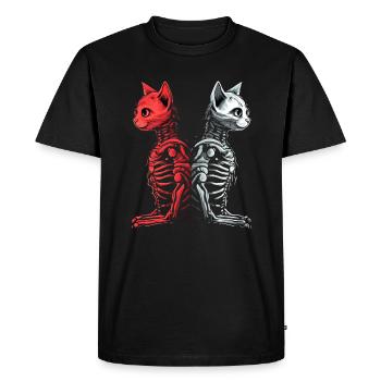 Beaux chats gothiques dans le style cottagecore - T-shirt Premium bio Homme - noir - Devant - Nico (187cm)