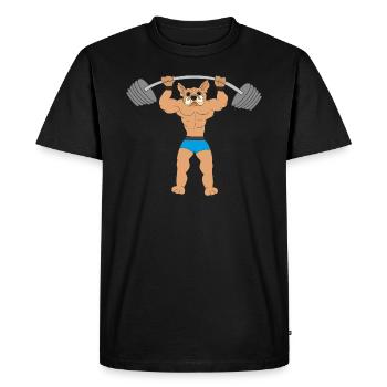 Bodybuilders canins - T-shirt Premium bio Homme - noir - Devant - Nico (187cm)
