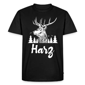 Résine - T-shirt Premium bio Homme - noir - Devant - Nico (187cm)