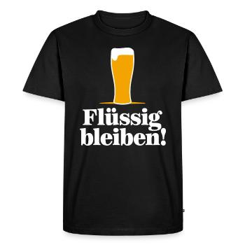 Stay fluid - Men's Premium Organic T-Shirt - black - Front - Nico (187cm)