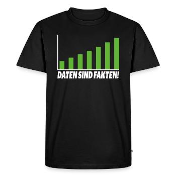 Data are facts - Men's Premium Organic T-Shirt - black - Front - Nico (187cm)