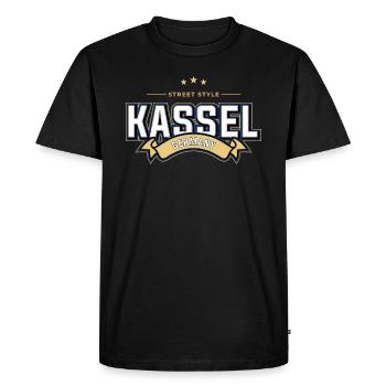 Kassel - T-shirt Premium bio Homme - noir - Devant - Nico (187cm)