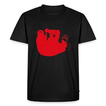 Red Bear bear sweet nature wildlife conservation - Men's Premium Organic T-Shirt - black - Front - Nico (187cm)