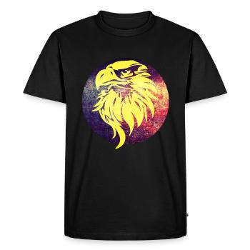 tête d'aigle - T-shirt Premium bio Homme - noir - Devant - Nico (187cm)