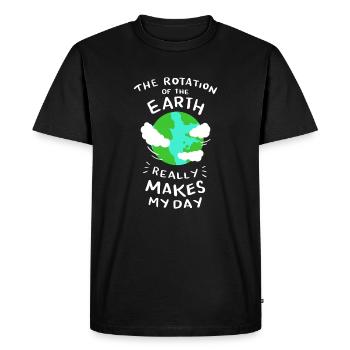 Earth rotation teacher teacher graduation gift - Men's Premium Organic T-Shirt - black - Front - Nico (187cm)
