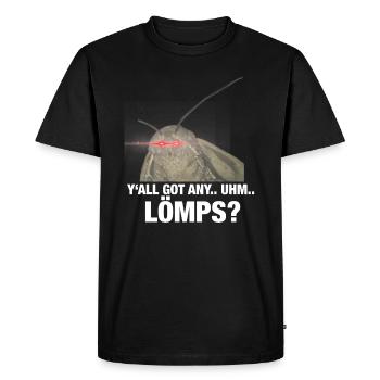 Moth Moth Lamp Meme Shirt Gift Funny Lömp - Men's Premium Organic T-Shirt - black - Front - Nico (187cm)
