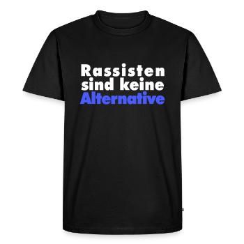 Les racistes ne sont pas une alternative contre le délire racial - T-shirt Premium bio Homme - noir - Devant - Nico (187cm)