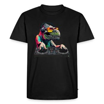 Cool T-Rex DJ Mixer Sunglasses Headphones - Men's Premium Organic T-Shirt - black - Front - Nico (187cm)