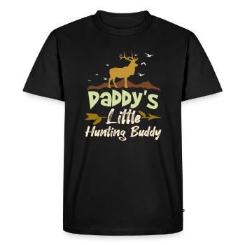 Daddy's Little Hunting Buddy Huntsman Hunter - Men's Premium Organic T-Shirt - black - Front - Nico (187cm)