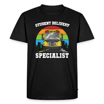 Student Delivery Specialist School Bus Driver - Men's Premium Organic T-Shirt - black - Front - Nico (187cm)