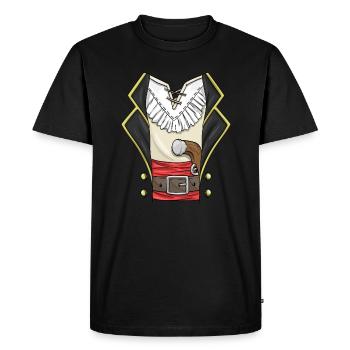 Costume de Pirate Carnaval Carnaval Pirate Capitaine - T-shirt Premium bio Homme - noir - Devant - Nico (187cm)