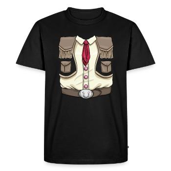 Costume Carnaval Carnaval Western Rodeo - T-shirt Premium bio Homme - noir - Devant - Nico (187cm)