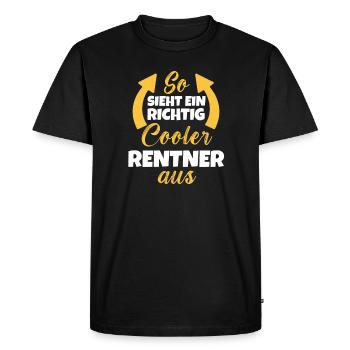 So Sieht Ein Richtig Cooler Rentner aus Ruhestand - Männer Premium Bio T-Shirt - Schwarz - Vorne - Nico (187cm)
