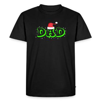 Papa Père Noël Laid Noël - T-shirt Premium bio Homme - noir - Devant - Nico (187cm)