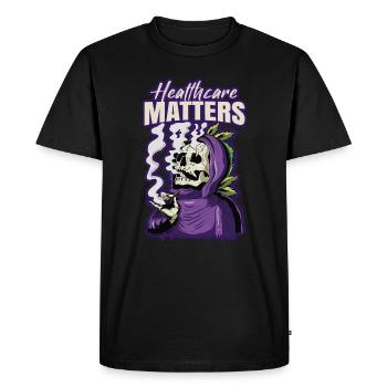 Healthcare Matters Cannabis Lover THC Medical Weed - Men's Premium Organic T-Shirt - black - Front - Nico (187cm)