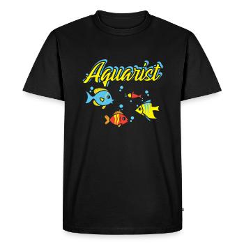 Aquarist Fish Tank Aquarist Fish Keeper - Men's Premium Organic T-Shirt - black - Front - Nico (187cm)