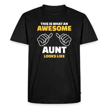 This Is What An Awesome Aunt Looks Like - Men's Premium Organic T-Shirt - black - Front - Nico (187cm)