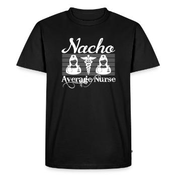 Nacho Average Nurse - Men's Premium Organic T-Shirt - black - Front - Nico (187cm)