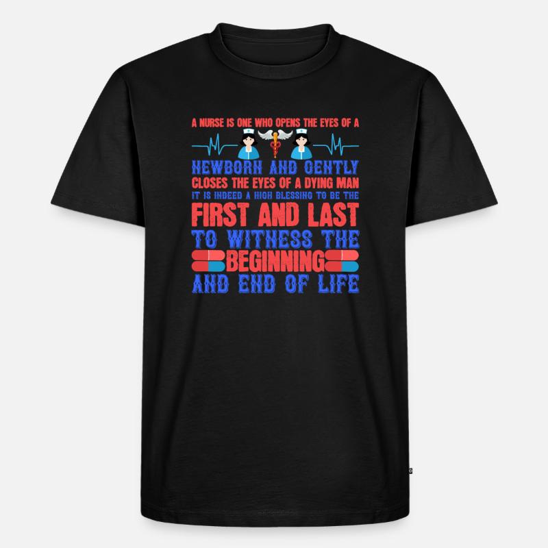 KRANKENSCHWESTER Pflegerin - Männer Premium Bio T-Shirt - Schwarz