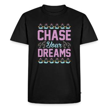 Vivez vos rêves Licorne - T-shirt Premium bio Homme - noir - Devant - Nico (187cm)