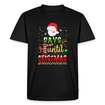 Jours jusqu’à Noël modèle norvégien - T-shirt Premium bio Homme - noir - Devant - Nico (187cm)