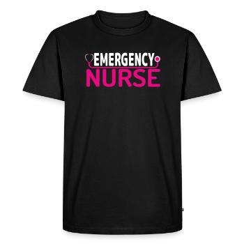 Emergency Nurse - Men's Premium Organic T-Shirt - black - Front - Nico (187cm)
