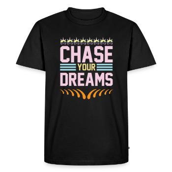 Vivez vos rêves Licorne - T-shirt Premium bio Homme - noir - Devant - Nico (187cm)