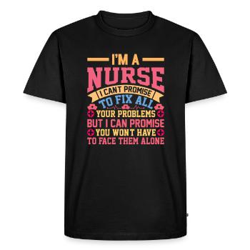 Infirmière Hospital Médecin d’urgence Paramédical - T-shirt Premium bio Homme - noir - Devant - Nico (187cm)