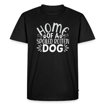 The home of a spoiled dog - Men's Premium Organic T-Shirt - black - Front - Nico (187cm)