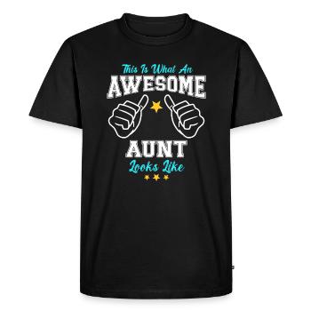 This Is What An Awesome Aunt Looks Like - Men's Premium Organic T-Shirt - black - Front - Nico (187cm)
