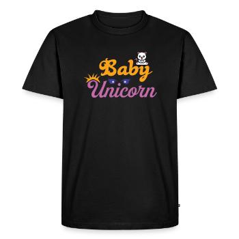 Bébé Einhorn Licorne - T-shirt Premium bio Homme - noir - Devant - Nico (187cm)