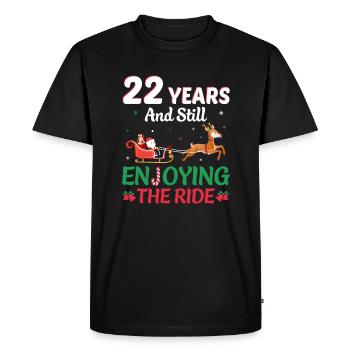 Noël moche 22 ans de plaisir de conduire - T-shirt Premium bio Homme - noir - Devant - Nico (187cm)