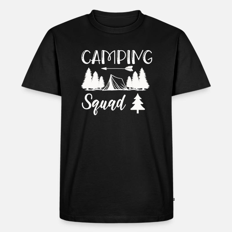 Camping Kader Wandershirt - Männer Premium Bio T-Shirt - Schwarz