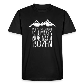 Je n’ai rien à faire, je dois juste aller à BOLZANO - T-shirt Premium bio Homme - noir - Devant - Nico (187cm)