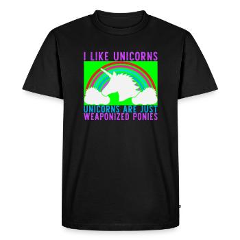 J’AIME UNICORN Unicorn - T-shirt Premium bio Homme - noir - Devant - Nico (187cm)
