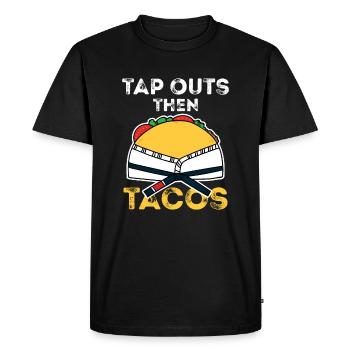 Tap Outs Tacos I BJJ Jiu Jitsu Brésilien - T-shirt Premium bio Homme - noir - Devant - Nico (187cm)