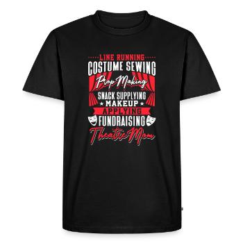 Théâtre Vie Théâtre Nerds Théâtre Théâtre Maman - T-shirt Premium bio Homme - noir - Devant - Nico (187cm)
