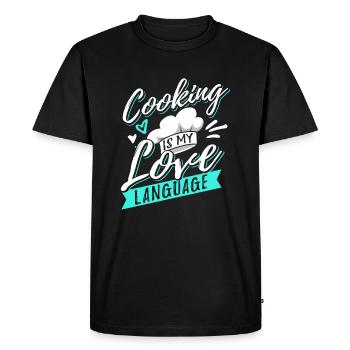 Cooking Chef Cook Funny Chef - Men's Premium Organic T-Shirt - black - Front - Nico (187cm)