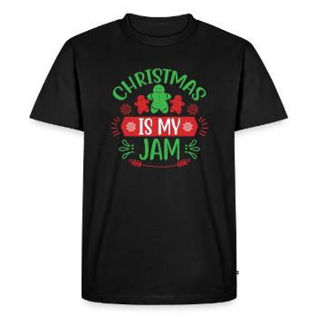Noël est ma confiture - T-shirt Premium bio Homme - noir - Devant - Nico (187cm)