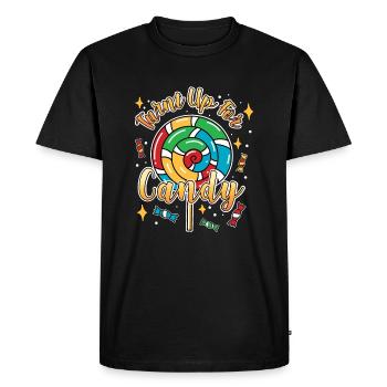 Turnt Up For Candy I Lollipop I Candy - Men's Premium Organic T-Shirt - black - Front - Nico (187cm)