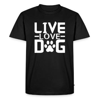 Vie Amour Chiens - T-shirt Premium bio Homme - noir - Devant - Nico (187cm)