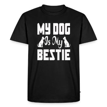 Mon chien est mon meilleur ami - T-shirt Premium bio Homme - noir - Devant - Nico (187cm)