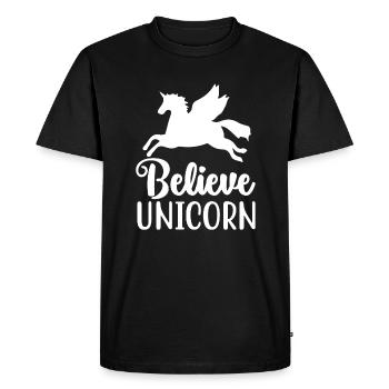 Croyance en la licorne Licorne - T-shirt Premium bio Homme - noir - Devant - Nico (187cm)